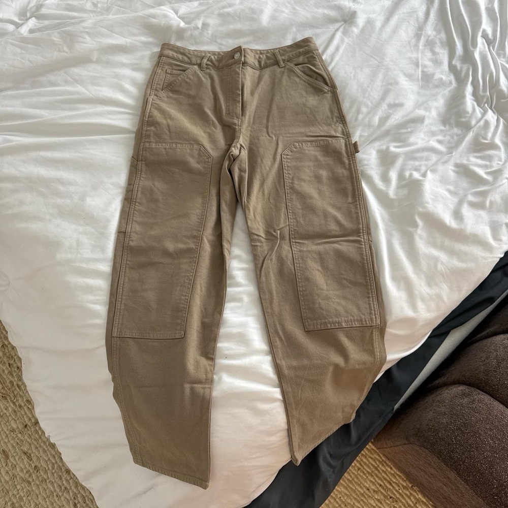 Aritzia Women's Tan Straight Leg Carpenter Pants